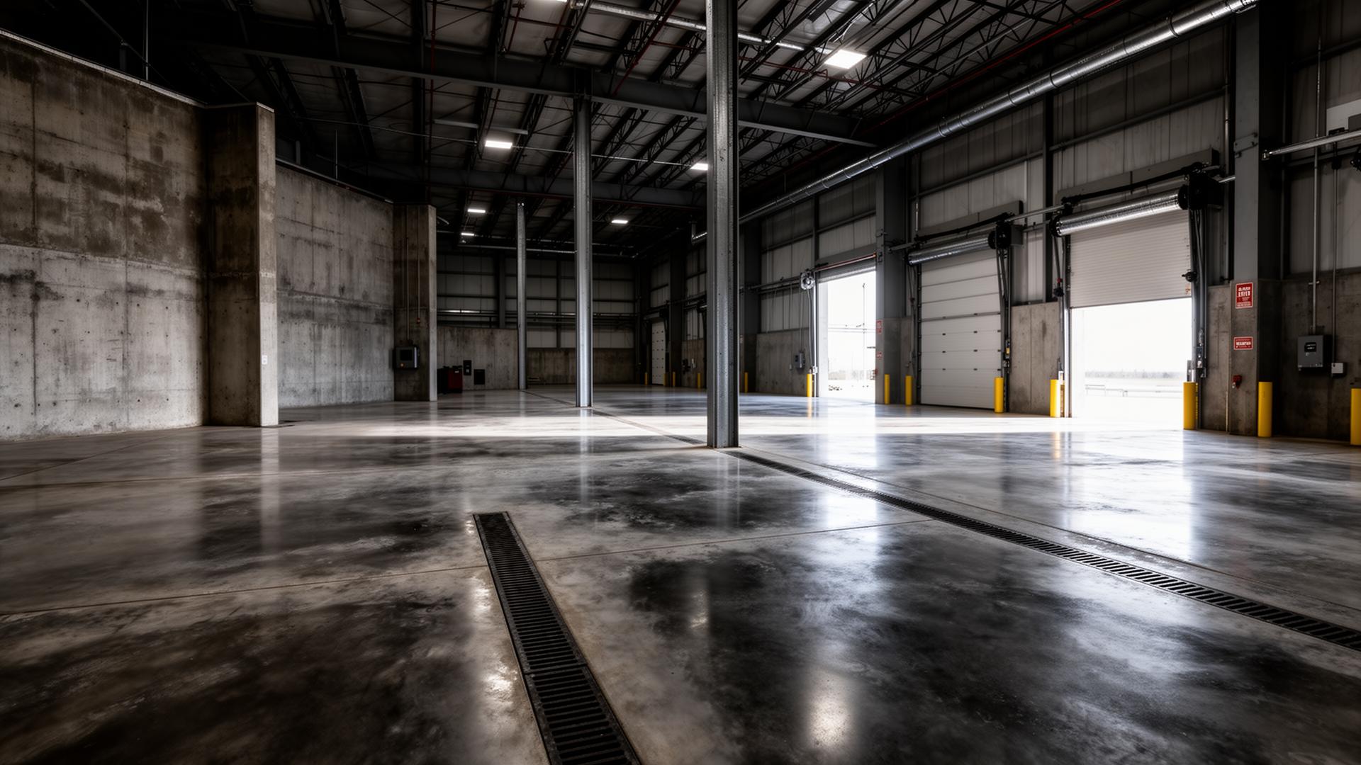 Newly poured commercial concrete parking lot with curb, gutter, and ADA sidewalk in the Twin Cities